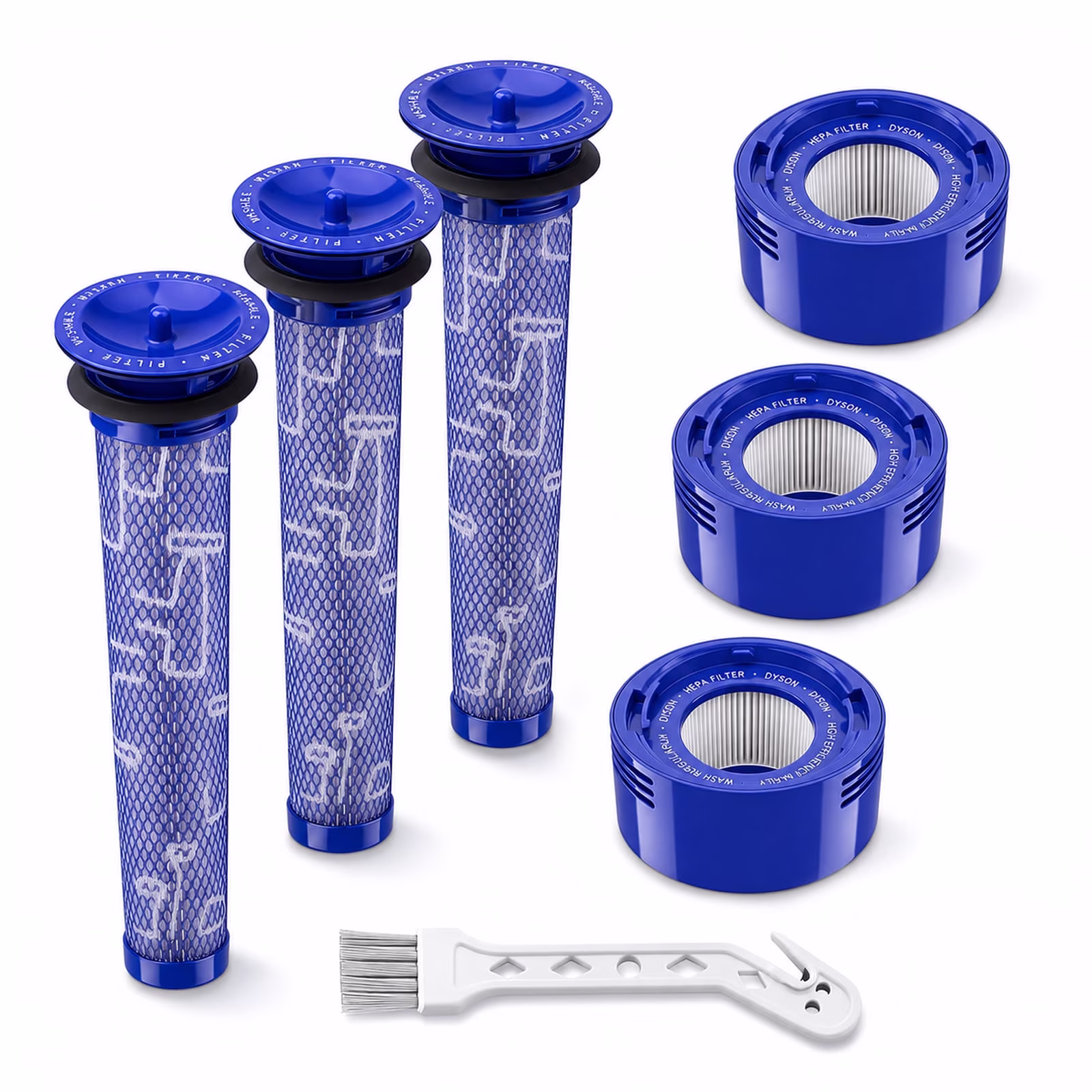 6-Pack Vacuum Filter Replacement Kit Compatible with V7 V8 Animal V8 Absolute, 3 Pre 3 Post Filters Part 965661-01 967478-01