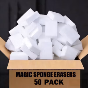 Extra Strong Magic Sponge Eraser,50 Pack Multi-Functional Melamine Sponge for Furniture,Bathroom,Bathtub, Sink,Floor, Baseboard, Wall Cleaner