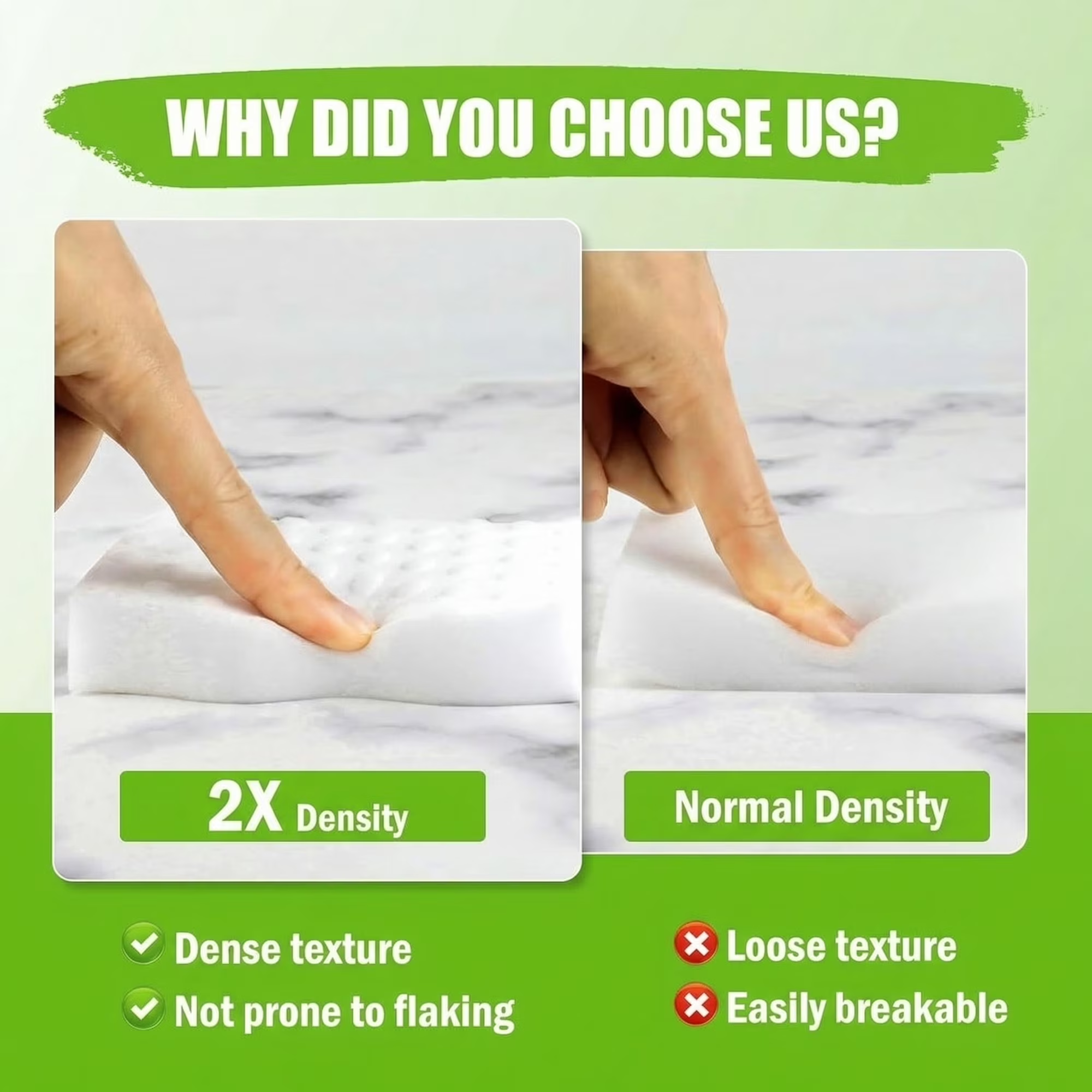 20 Pack 2X Density Melamine Cleaning Sponges, Multi-Purpose Household Magic Eraser Sponge for Kitchen, Bathroom - Image 5